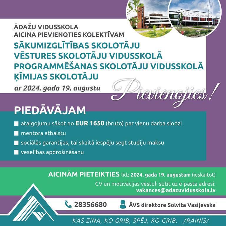Pievienojies mūsu kolektīvam